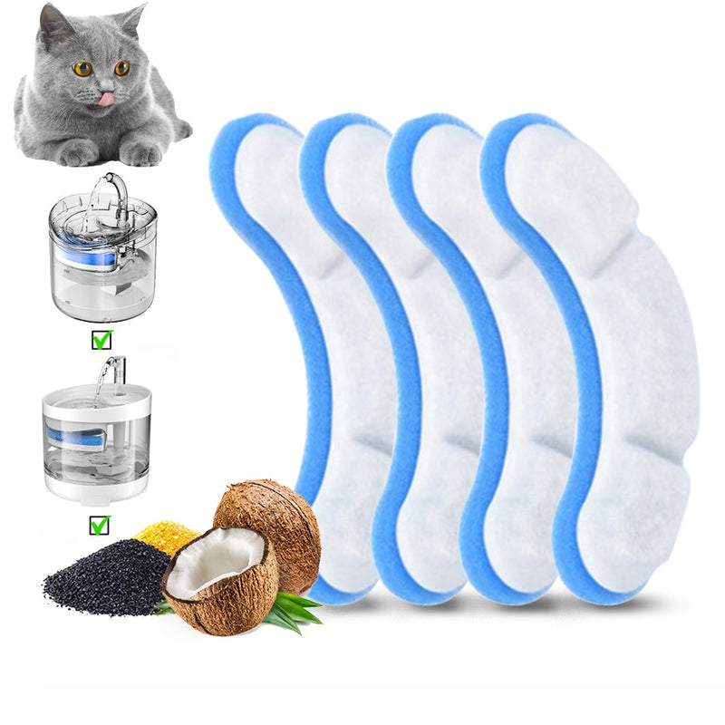 Filtros de configuração para bebedouros de gatos 4pcs para filtro de ativaçã